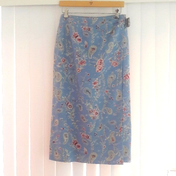 Statements by Danielle floral embellished wrap maxi skirt vintage 8 petite - Picture 1 of 16
